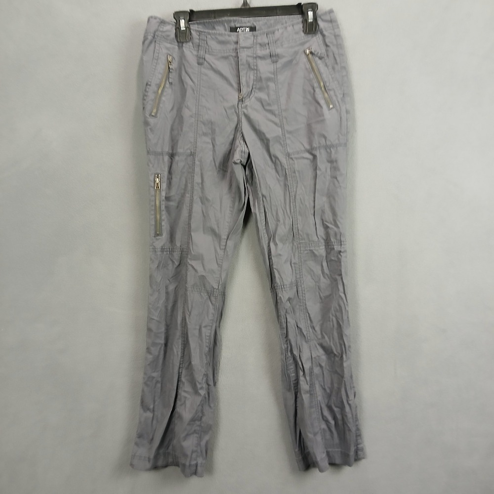 Apt. 9 Cargo Pants Womens‎ 10P Gray Cotton Straight Leg Hiking Outdoor Camping